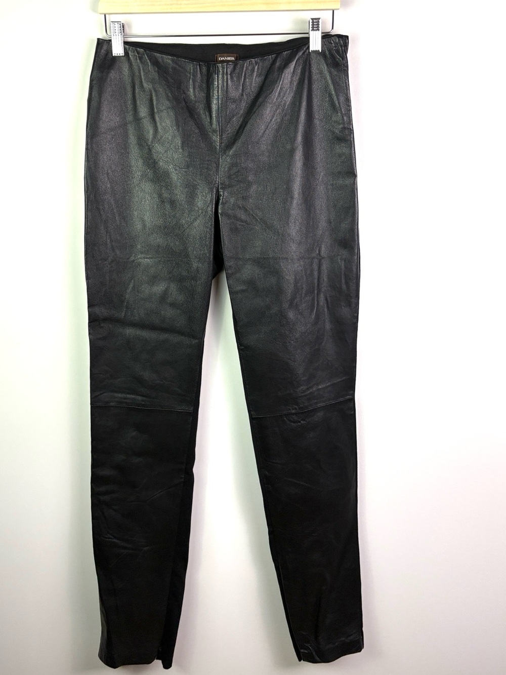 Danier Black Leather front pants / legging size 10